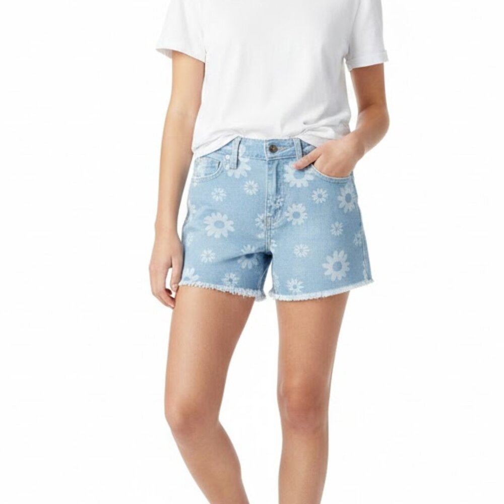 Vigoss Youth Floral Print Jean Shorts The Chelsea mini momo Size 14